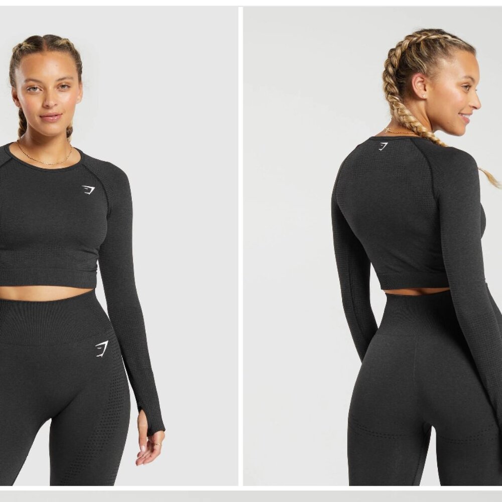 GYMSHARK Long Sleeve, Seamless Workout Set - Picture 3 of 3